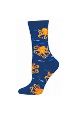 Socksmith Canada Inc Octopuses Rule-Heather Navy-Women's/5-10.5
