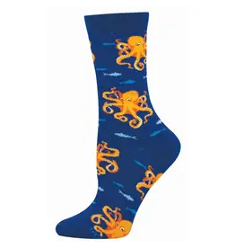 Socksmith Canada Inc Octopuses Rule-Heather Navy-Women's/5-10.5