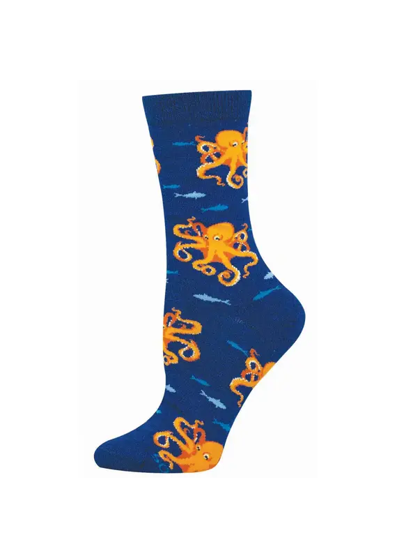 Socksmith Canada Inc Octopuses Rule-Heather Navy-Women's/5-10.5