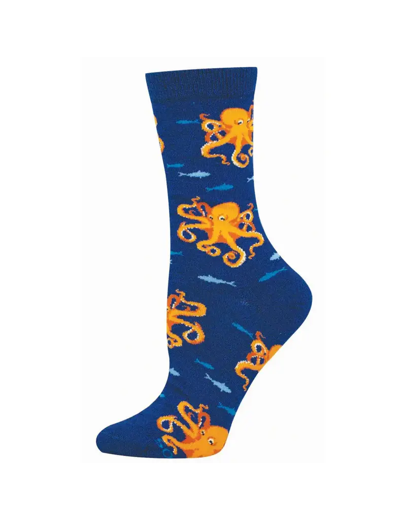 Socksmith Canada Inc Octopuses Rule-Heather Navy-Women's/5-10.5