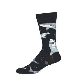 Socksmith Canada Inc Shark Chums-Black-Mens/7-12.5