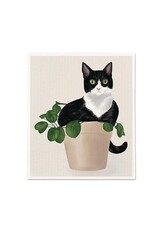 Abbott Cat in Plant Dishcloth