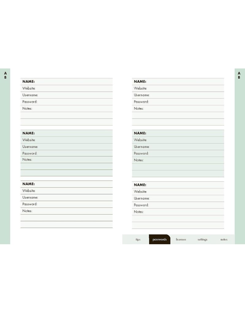 Hachette Internet Password Book
