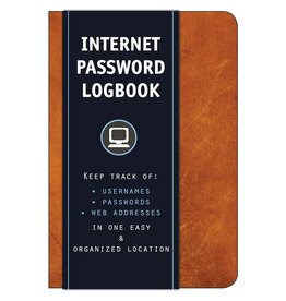 Hachette Internet Password Logbook (Cognac Leatherette)