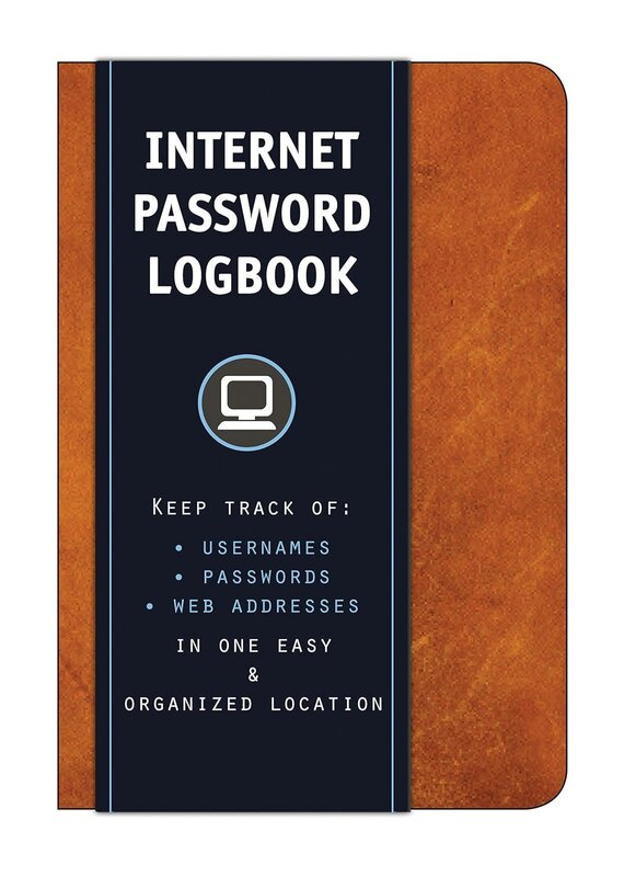 Hachette Internet Password Logbook (Cognac Leatherette)