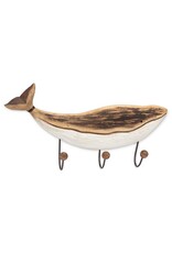 Abbott Large Rustic Whale Triple Wall Hook