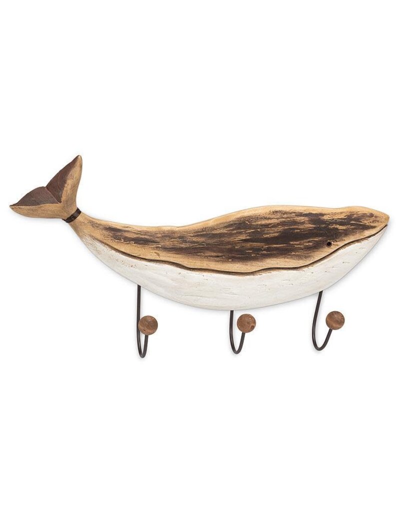 Abbott Large Rustic Whale Triple Wall Hook