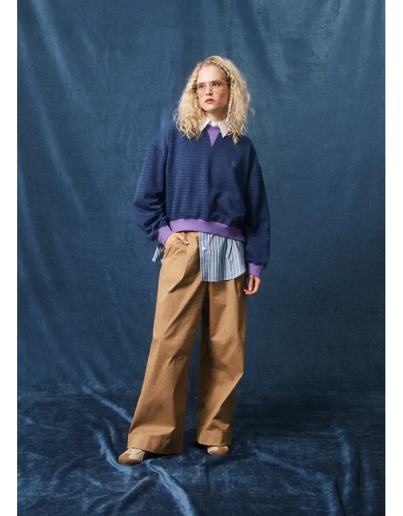FRNCH Match Sweater-Electric Blue