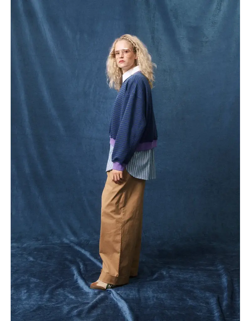 FRNCH Match Sweater-Electric Blue