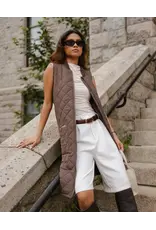 Mernini Mernini-Long Liner Vest-Chocolate (Pre-Order)