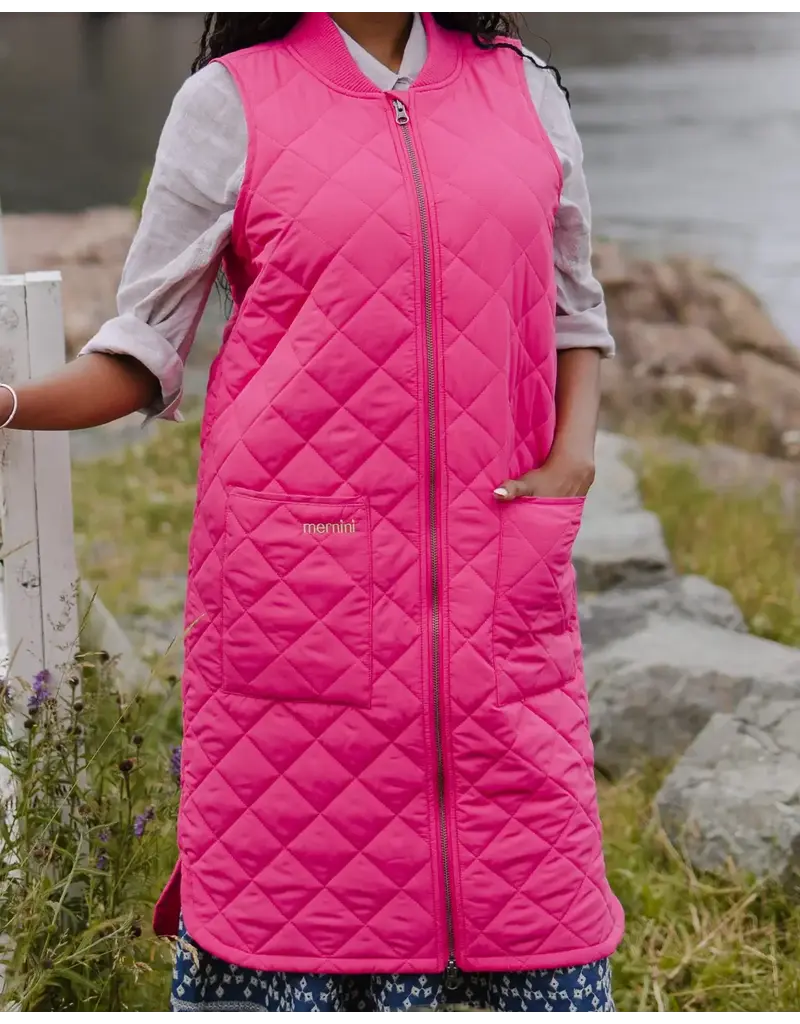 Mernini Mernini-Long Liner Vest-Fuchsia(Pre-Order)