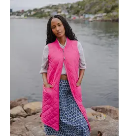 Mernini Mernini-Long Liner Vest-Fuchsia (Pre-Order)