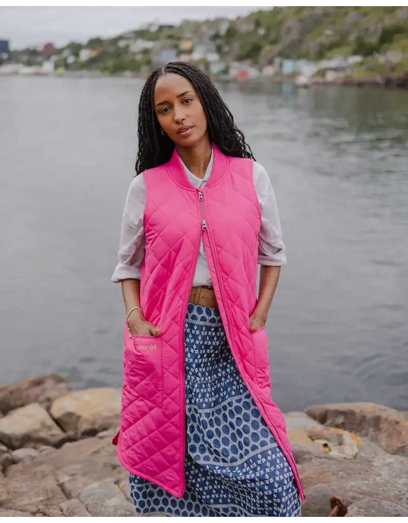 Mernini Mernini-Long Liner Vest-Fuchsia(Pre-Order)