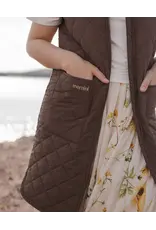 Mernini Mernini-Long Liner Vest-Chocolate (Pre-Order)
