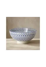 Kiri Porcelain Kiri Porcelain  Bowl-Blue Stitch-56oz
