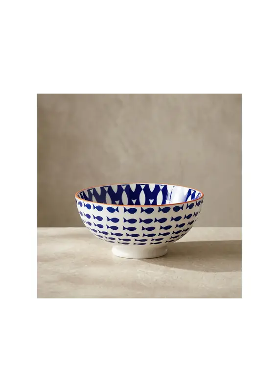 Kiri Porcelain Kiri Porcelain Bowl - Fish-22oz