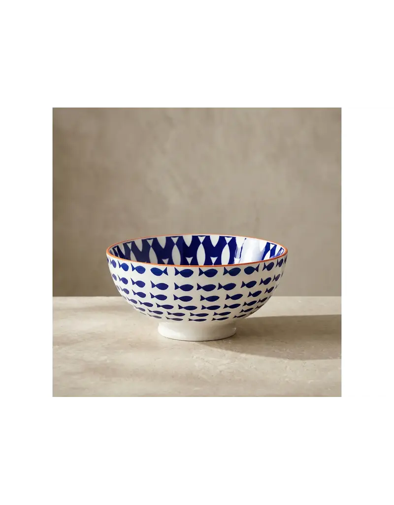 Kiri Porcelain Kiri Porcelain Bowl - Fish-22oz