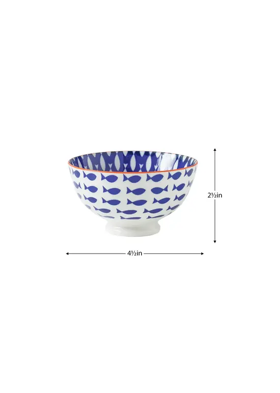 Kiri Porcelain Kiri Porcelain Bowl - Fish-8oz