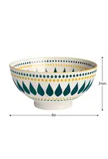 Kiri Porcelain Kiri Porcelain Bowl-Petal Dot Daisy-56oz