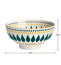 Kiri Porcelain Kiri Porcelain Bowl-Petal Dot Daisy-8oz