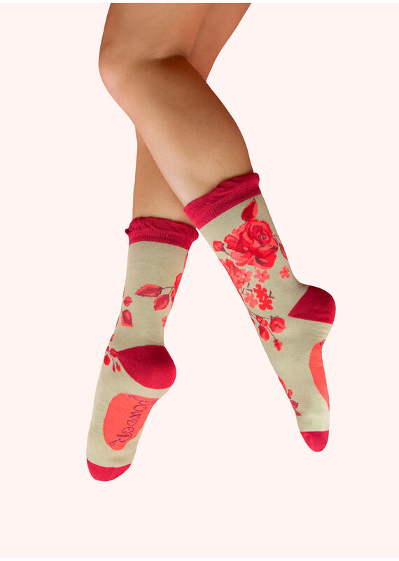 Powder Design Ltd Ladies' Ankle Socks - Rouge Bloom