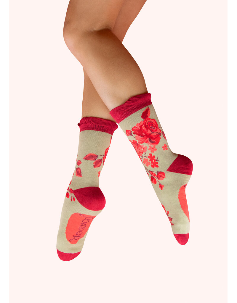 Powder Design Ltd Ladies' Ankle Socks - Rouge Bloom