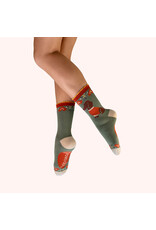 Powder Design Ltd Snuggle Sausage Dogs Ankle Socks - Olive