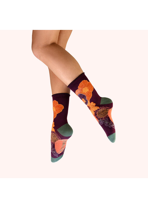 Powder Design Ltd Bouquet Ankle Socks- Multi