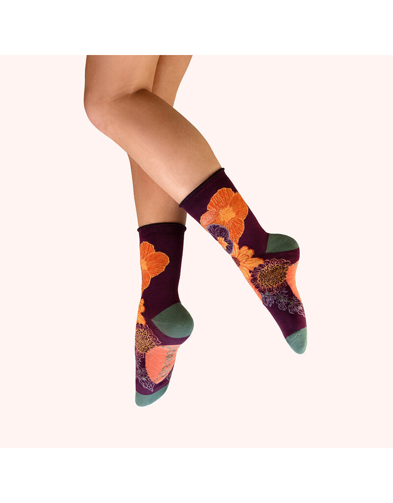 Powder Design Ltd Bouquet Ankle Socks- Multi