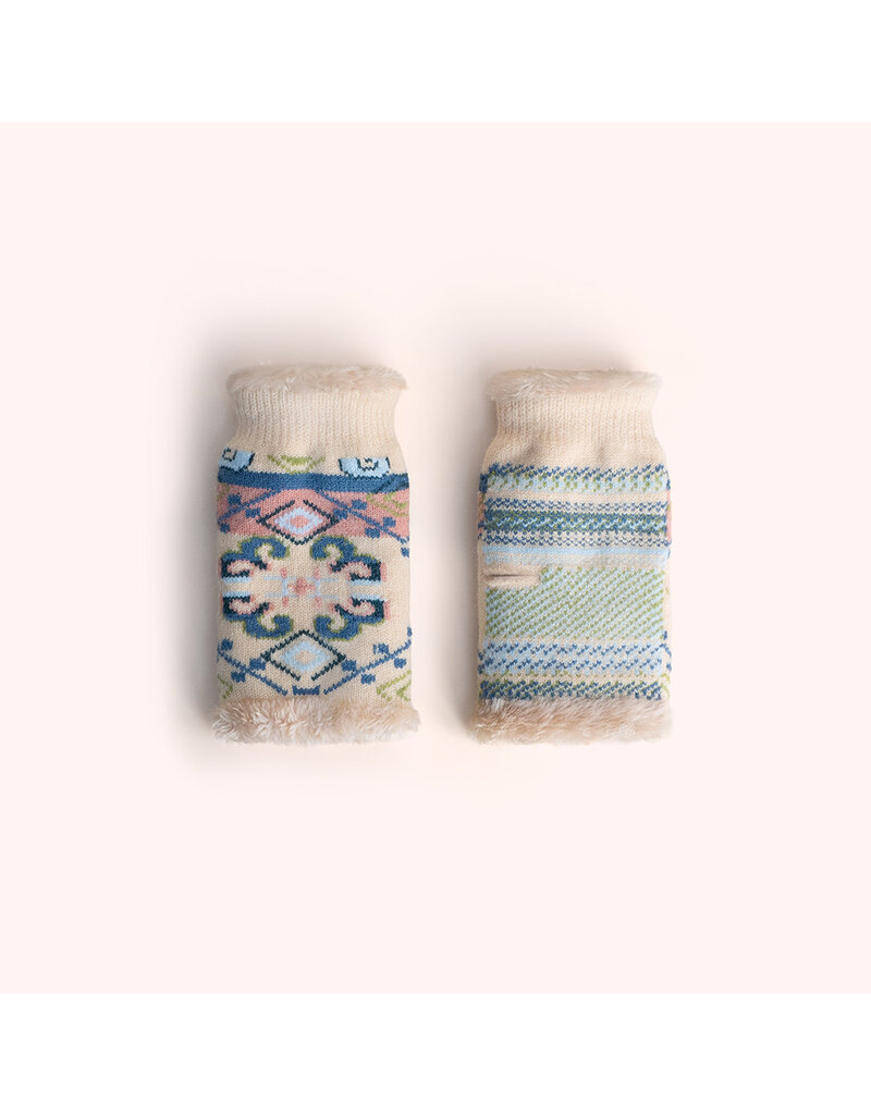 Powder Design Ltd Scandi Cosy Wrist Warmers -Cream Mix