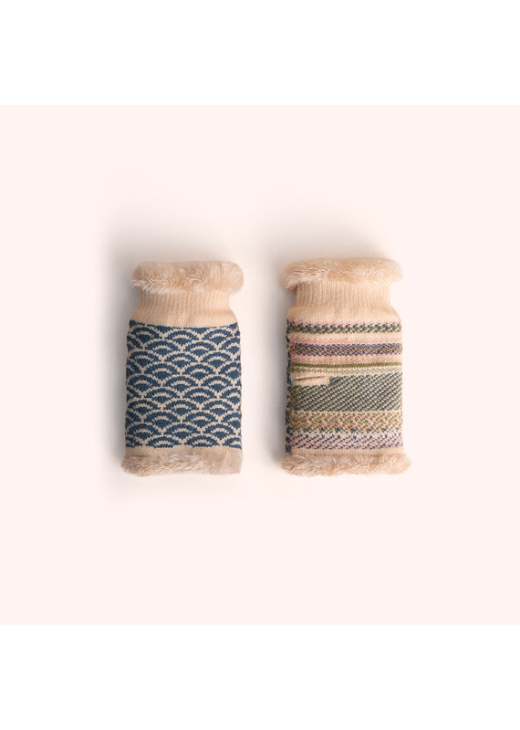 Powder Design Ltd Agatha Wrist Warmers - Denim Mix