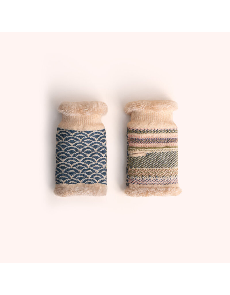 Powder Design Ltd Agatha Wrist Warmers - Denim Mix