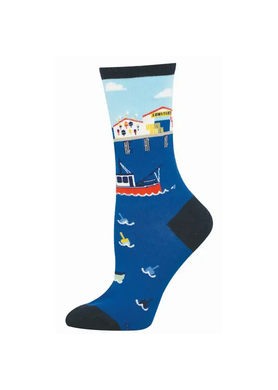 Socksmith Canada Inc Pier Pressure-Blue-Womens/5-10.5