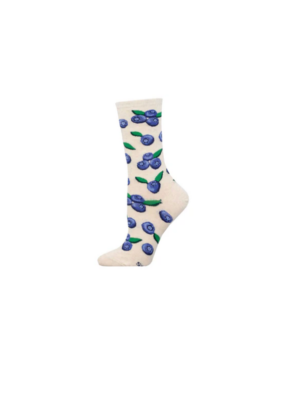Socksmith Canada Inc Blueberries-Ivory-Women's/5-10.5