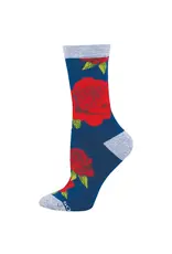Socksmith Canada Inc Ladies Socks  - Bamboo - Cozy Rosy-Blue