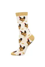 Socksmith Canada Inc Ladies Socks - Bamboo - Which Came First?- Ivory Heather