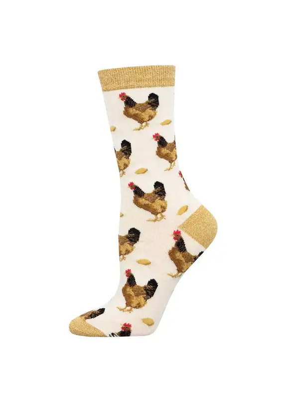 Socksmith Canada Inc Ladies Socks - Bamboo - Which Came First?- Ivory Heather