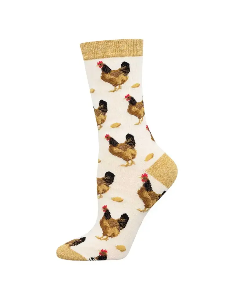 Socksmith Canada Inc Ladies Socks - Bamboo - Which Came First?- Ivory Heather