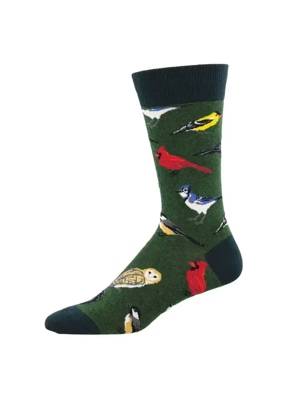 Socksmith Canada Inc Bird Is The Word/Men's Socks - Heather Green