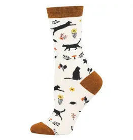 Socksmith Canada Inc Garden Cat-Women's-White/5-10.5