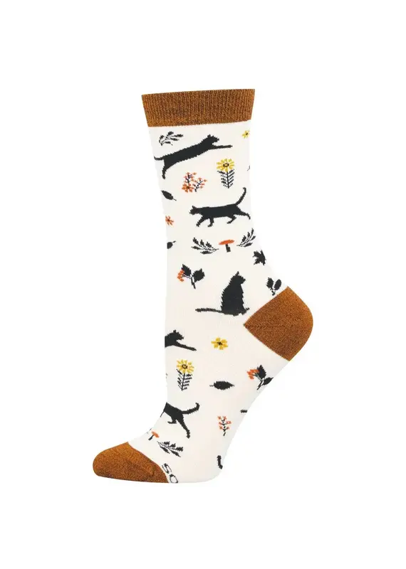 Socksmith Canada Inc Garden Cat-Women's-White/5-10.5
