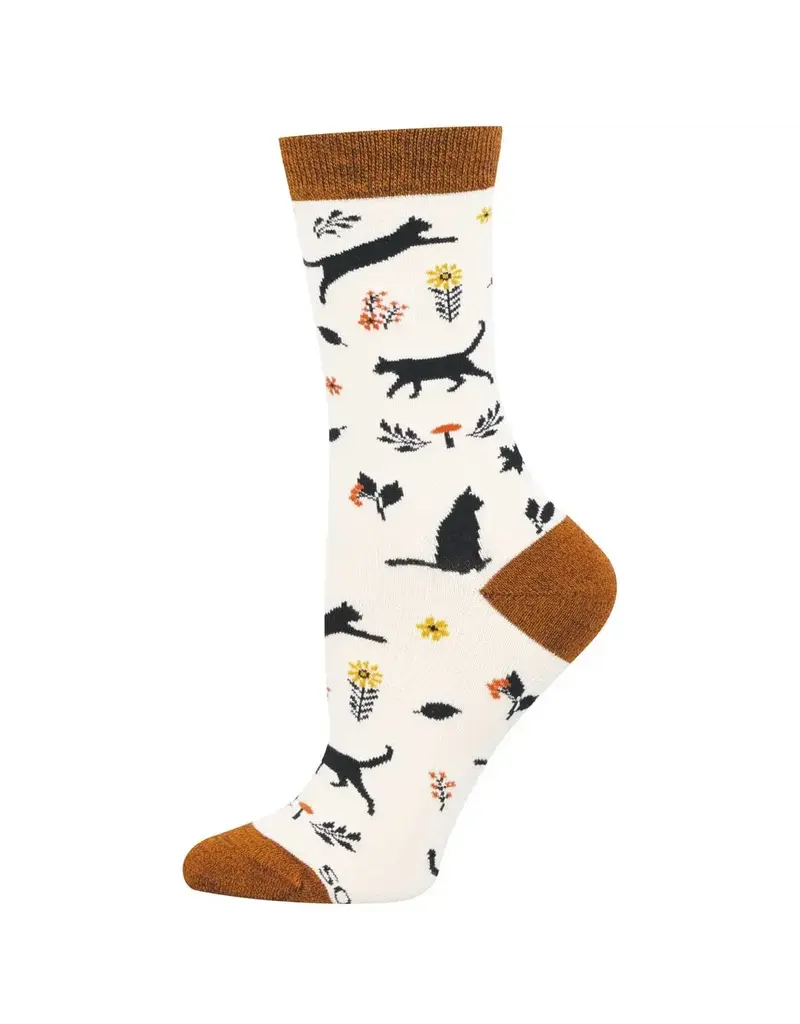 Socksmith Canada Inc Garden Cat-Women's-White/5-10.5