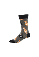 Socksmith Canada Inc Corgi Butt-Charcoal-Womens/5-10.5