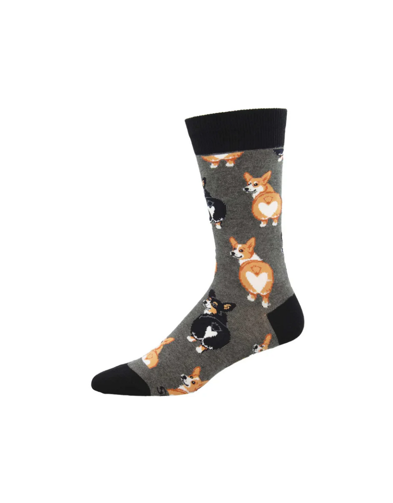 Socksmith Canada Inc Corgi Butt-Charcoal-Womens/5-10.5