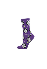 Socksmith Canada Inc Give A Dog A Bone-Purple-Womens/5-10.5
