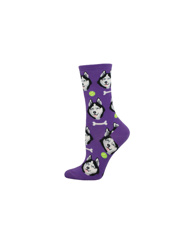 Socksmith Canada Inc Give A Dog A Bone-Purple-Womens/5-10.5
