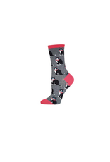 Socksmith Canada Inc Tuxedo Cats-Heather Gray-Women's/5-10.5