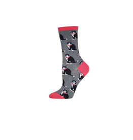 Socksmith Canada Inc Tuxedo Cats-Heather Gray-Women's/5-10.5
