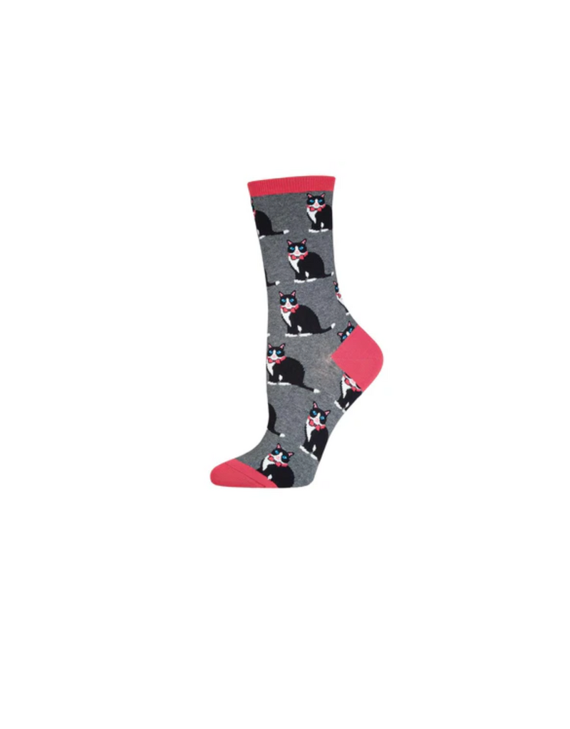 Socksmith Canada Inc Tuxedo Cats-Heather Gray-Women's/5-10.5