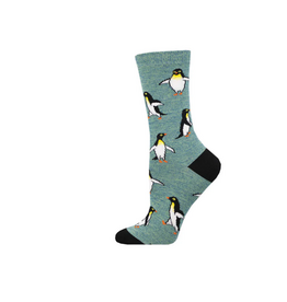 Socksmith Canada Inc Penguin Personality-Bamboo-Heather Green-Womans/5-10.5